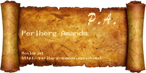 Perlberg Amanda névjegykártya